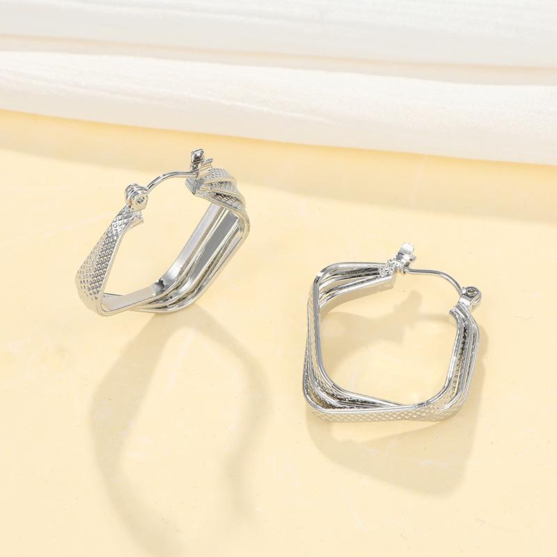 Huazi Style Zircon Stud Earrings for Women - Gold-Plated, Non-Fading Luxury Jewelry