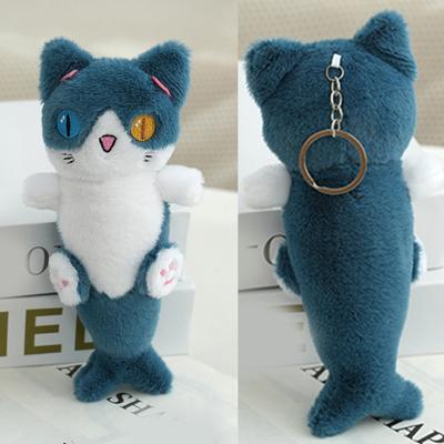 Yousheng Plush Doll Pendant Adorable Mermaid Cat Doll Backpack Keychain Soft Stuffed Animal Pendant for Holiday Gift