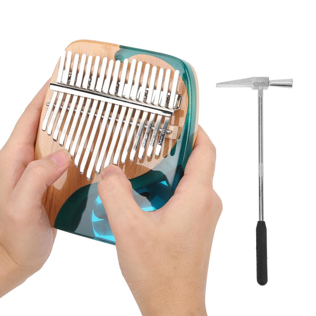 Kalimba Thumb Piano Whale 17‑Key Music Instrument with Sticker for Children Beginner