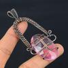 Pink Kunzite Pendant Gemstone Jewelry, 999 Copper Wire Wrapped Pendant, Handmade Jewelry Birthstone Pendant, Gift For Him