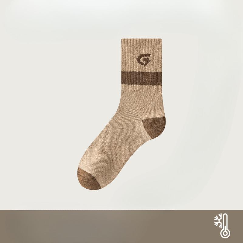 Loop Socks for Men, Thickened Warm Mid-calf Socks, Heat-storing Skin-friendly Floor Socks, Versatile Men's Socks