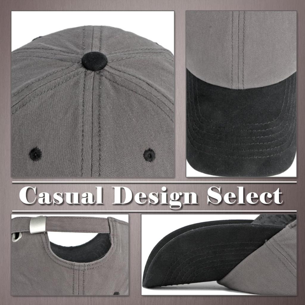 One Limitation CP421 Cap with Simple and Solid Casual for Men and Women (Black) Two-Tone Brim, Stylish, Color,