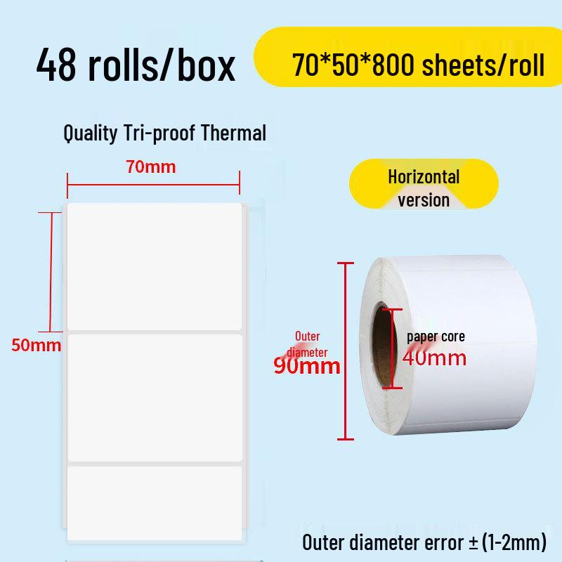 Durable Self-Adhesive Thermal Paper Barcode Labels for Printing 
