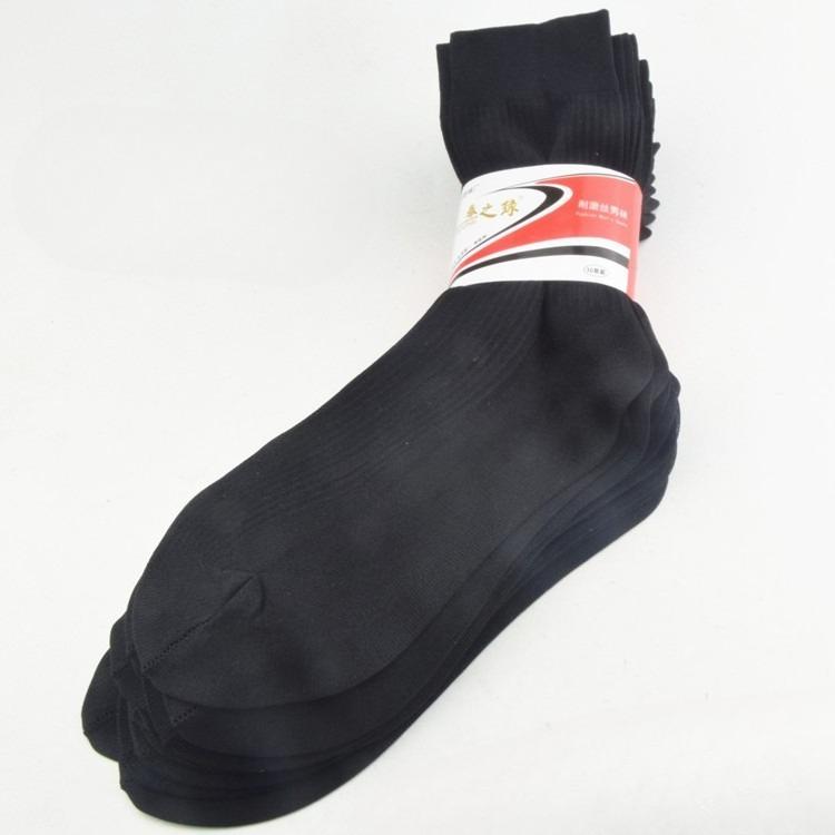 10 Pairs of Summer and Spring Men's Slip-on Silk Stockings with Heel, Durable Pearl-fiber Socks, Mid-calf Length, Business Style, Thin Version