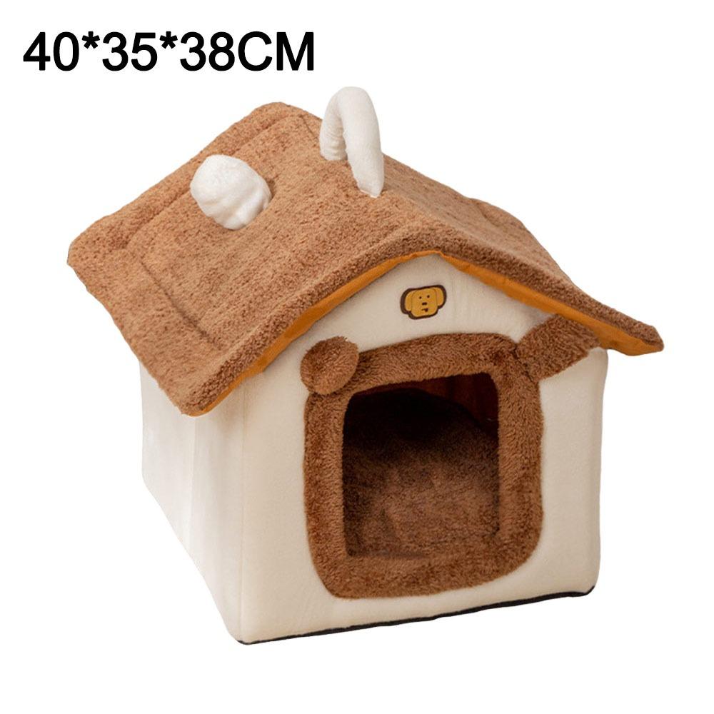 Thickened Pet Warm House Detachable Pet Bed Comfortable Cat And Dog House Puppy