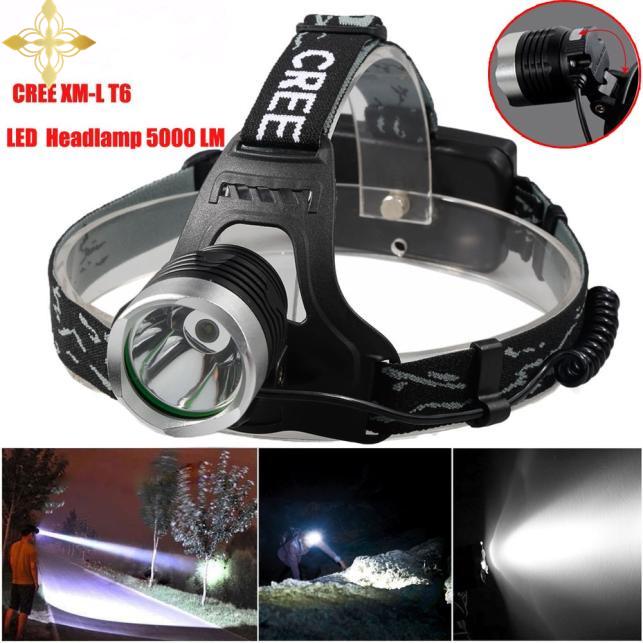 30000 Lumen 3x LED XM-L T6 18650 Headlamp Headlight Head Light Torch Flashlight