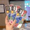 Chunri Mobile Phone Case Colored Flower Suitable for iPhone16 Transparent Tpu Soft Case Apple 17Pro Anti-drop Protective Case