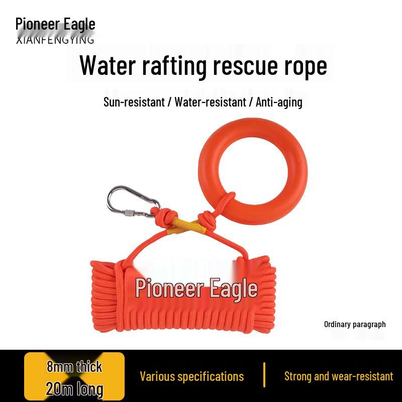 Pioneer Eagle Water Rescue Safety Rope 8mm 20m