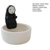 Faceless Man Candle Holder Cartoon Tealight Candle Holder Handcrafted Ceramic Tealight Holder for Home Bedroom Decor Anime Fans Gift