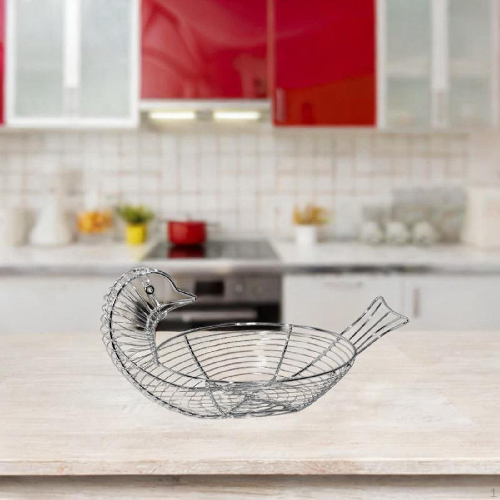 

Держатель для яиц Chicken Design, корзина для хранения фруктов и овощей серебряный