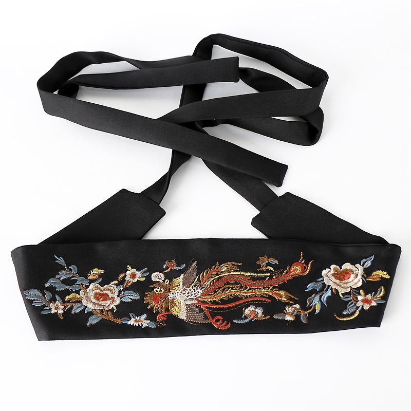 Damen Chinesischer Stil Gesticktes Hanfu Breiter Gürtel Antiker Stoff Taillen Siegel Vielseitiges Rockzubehör für Traditionelle Kostüme