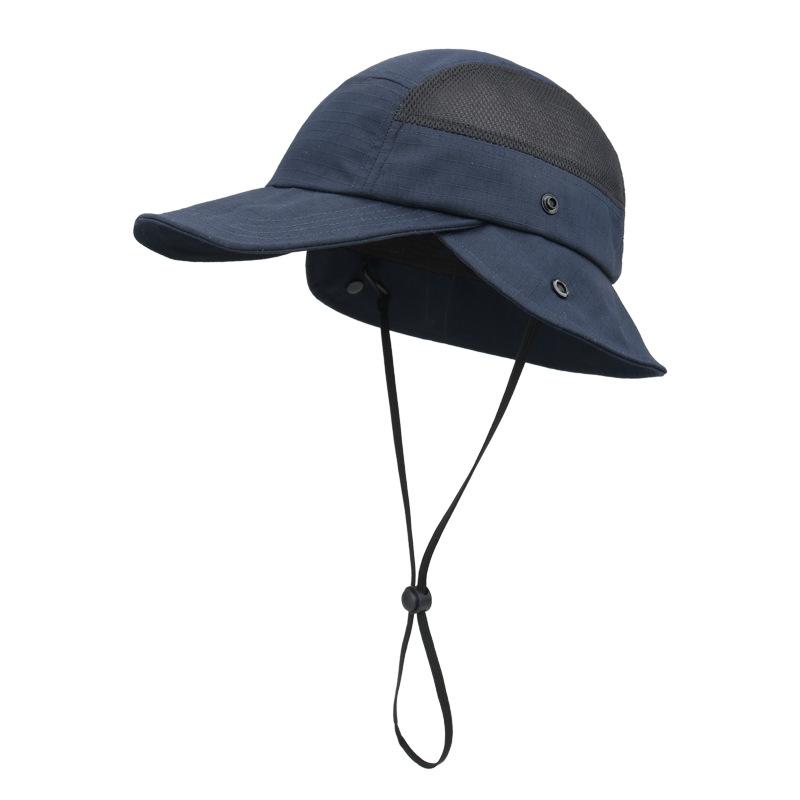 Bucket Hat Men's Outdoor Mountaineering Hiking Cycling Fishing Hat Polyester Cotton Breathable Sunshade Sun Protection Hat