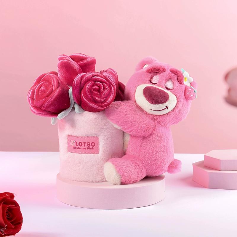 Authentic New Potdemiel Lovely Strawberry Bear Doll Bouquet Series To Send Female Boyfriend Couple Doll Christmas Gift