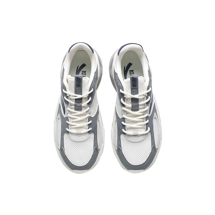 Anta Slip Resistant, Abrasion Resistant, Rebound Low Top Sports Casual Shoes Men's White Gray 112328892-2
