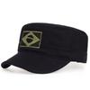 Unisex Brazilian Flag Embroidery Baseball Cap Spring Autumn Outdoor Adjustable Casual Hats Men Flat Top Military Caps Hiphop Hat