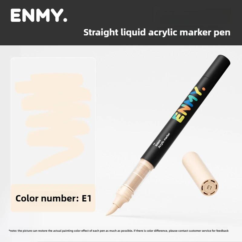 1 Pieza ENMY 60 Colores Marcadores Acrílicos Líquidos Directos Mezclables Punta Suave No Transparentes Marcadores de Arte Material Escolar Papelería