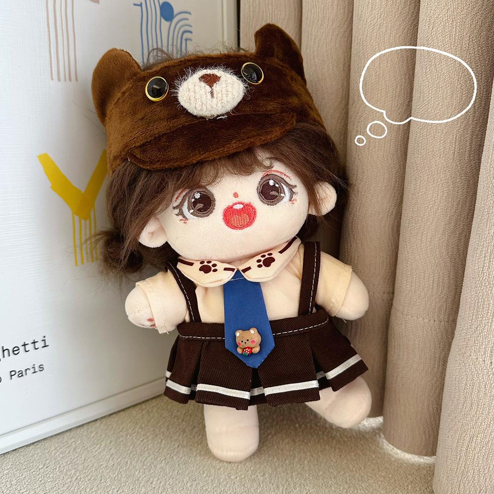 20CM Cotton Doll Rompers Cartoon Plush Doll Replacement Outfit Playing House Accessories Mini Clothes
