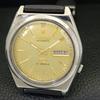 AUTOMATIC VINTAGE SEIKO 5 JAPAN MENS GOLDEN COLOR DIAL WATCH A702636-1 R209-a702636