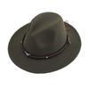 Zylinderhut Frühling und Herbst Jazzhut Hut mit großer Krempe Stierkopf Gürtel Accessoires Filzhut Tide