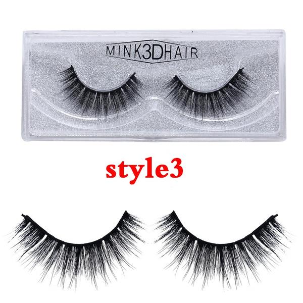 8/20 párov 15-20 mm prírodné 3D umelé mihalnice Makeup Kit Mink Lashes Predlžovanie norkových mihalníc