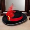 Magician Hat Musketeers Costume Hat Vintage Black Kids Cosplay Hat  Men Women Unisex
