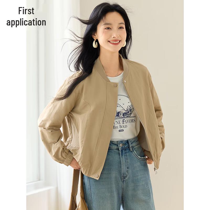 Chushen Women s Solid Casual Short Jacket XL