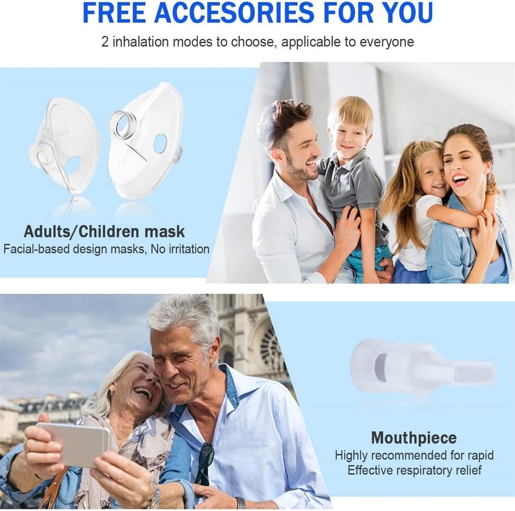 Rechargeable Handheld Asthma Ultrasound Atomizer Medical Ultrasonic Portable Nebulizdor Inhaler Mesh Nebulizer Machine for Kids