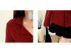 Plus Size Elegant Suit Collar Xiang Style Jacket Winter Knit Cardigan for Women