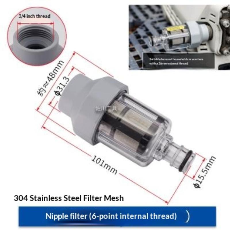 Easy Install High Pressure Car Wash Water Inlet Filter G3/4 Universal Thread Fit for K2/K3/K4/K5/K7 Washer Replacements