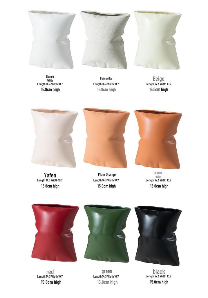 Elegant French Cream Ceramic Vase for Flowers, Light Luxury Home Decor Ornament