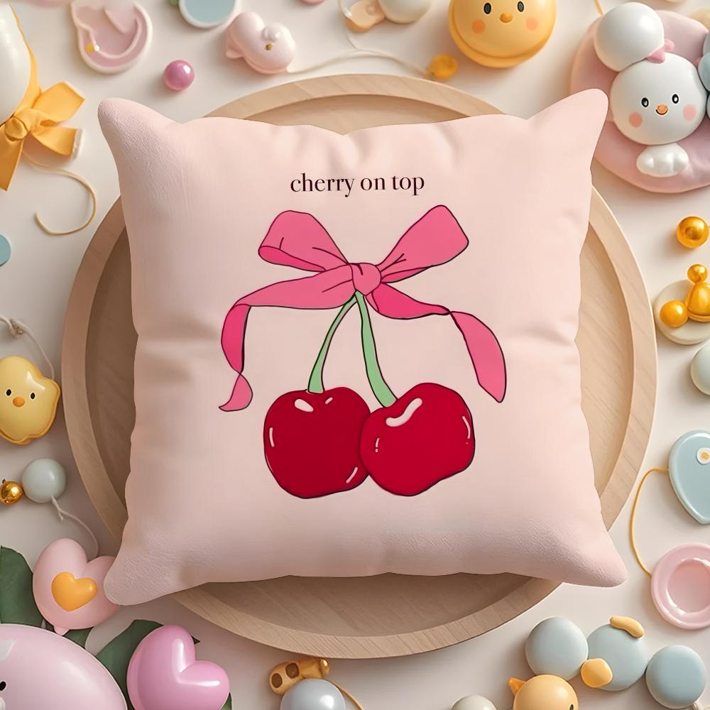 Luxury Brand K-Kirsh Cherry Cushion Cover Short Plush Double-Sided Printing Home Machine Washable In Warm Winter Pillow Case