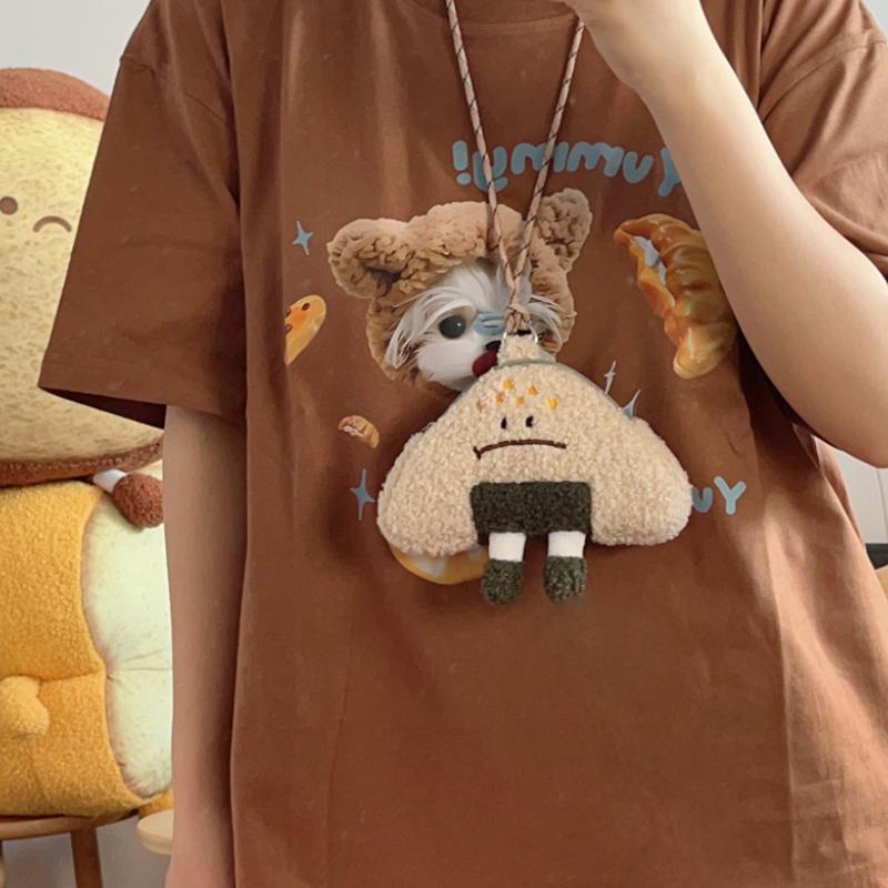

Japanese Kawaii Bag Women Cartoon Rice Ball Plush Shoulder Bags Women Crossbody Bags Neck Purse Bag Satchel Feminina