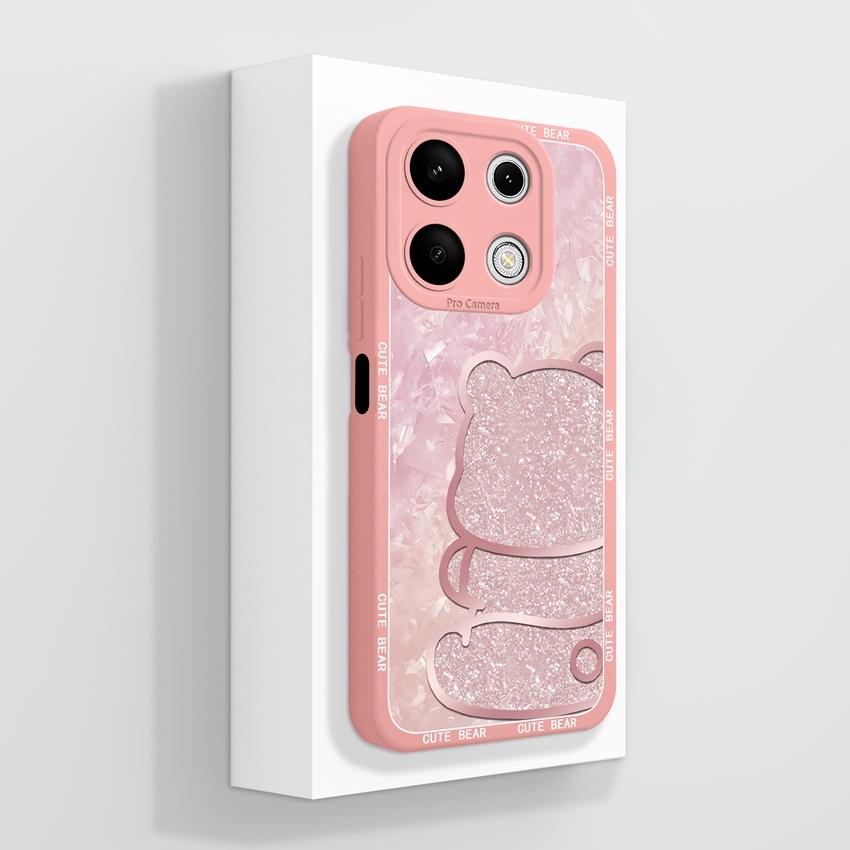 Pre telefón Xiaomi Redmi Note 13 12 14 Pro 13R 12R 14S Puzdro na telefón Pekný fialový vzor srdca pre milovníkov Mäkký silikón Vysoká kvalita Protišmykové puzdro Pre kryt Redmi