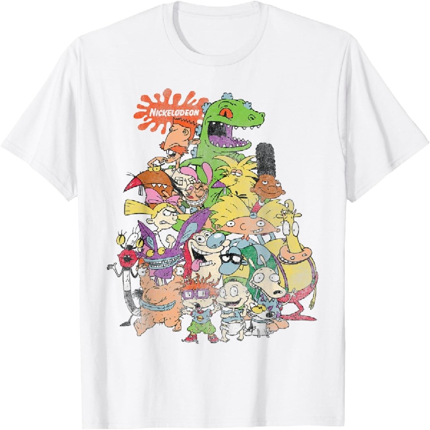 Nickelodeon Classic 90s Cartoon Character T-Shirt T-Shirt S белый