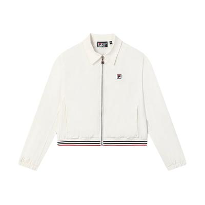 Settanta SS25 Archive Series Vintage Logo Drop Shoulder Striped Woven Long Sleeve Jacket Women Jackets Cloud-White F11W527702F-WT