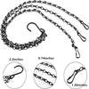 Black 23-Inch Hanging Chain Strap for Flower Pots, Bird Feeders, and Lanterns