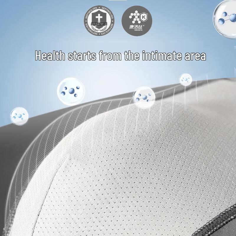 SEPTWOLVES Men's Quick-Dry Ice Silk Antibacterial Boxer Briefs