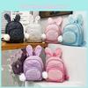 Rabbit Cute Sequined Ear Backpack Pu Material Suitable For Childrens Life Daily