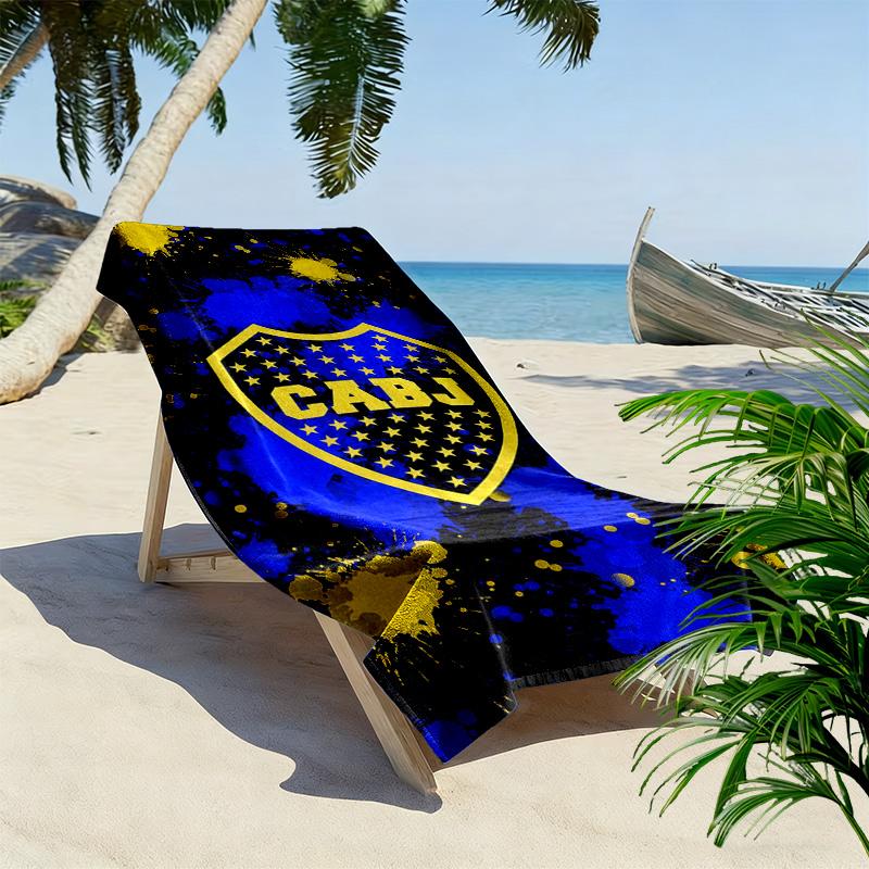 Boca Juniors Print Beach Towel, Large Soft Quick Dry Towel for Beach Camping Swimming