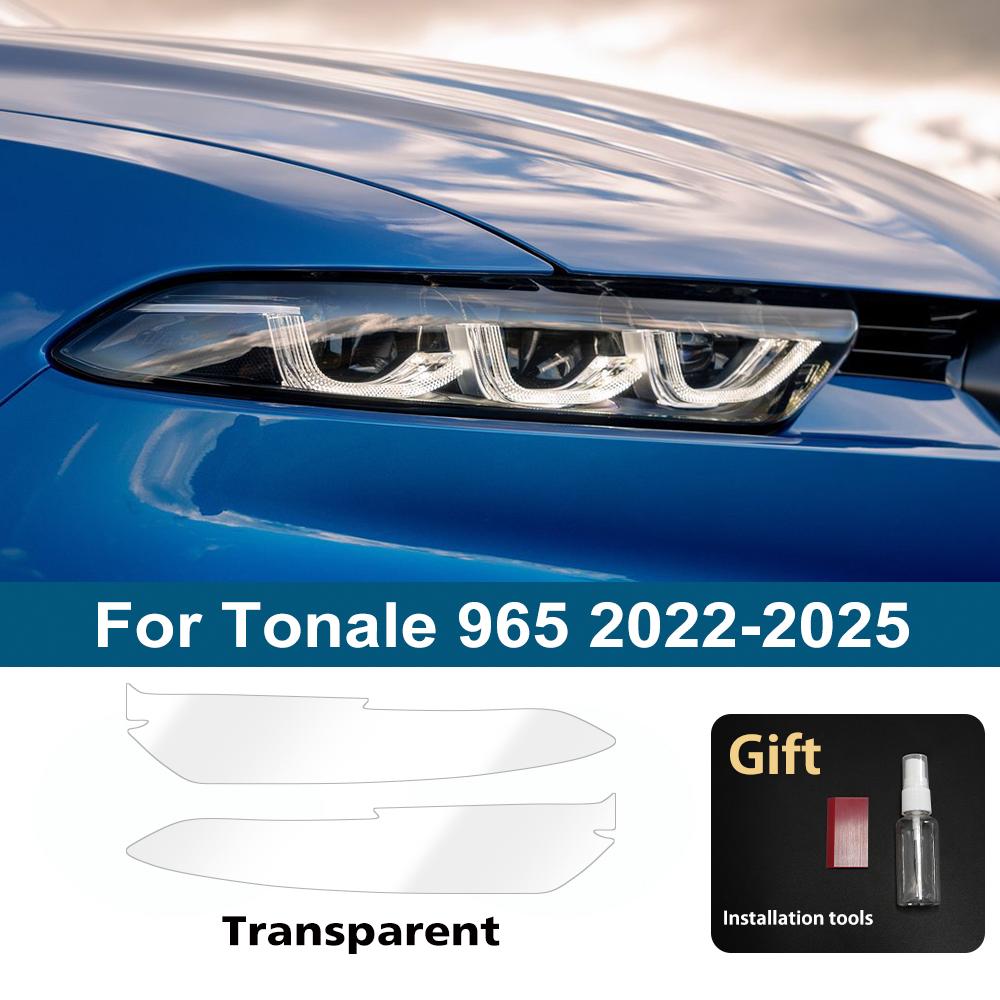 

For Alfa Romeo Giulia Stelvio Junior Tonale Car Headlight TPU PPF Protective Film Smoke Black Pre Cut Anti-Scratch Vinyl Film For 965 22-25 CLR