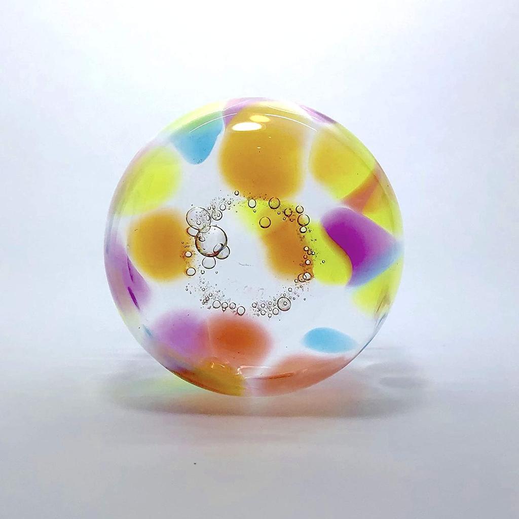 Hizen Bidoro Sake Rock Rainbow Old Fashioned Tumbler Made in Japan Gift Glass, Glass, [Traditional Craft/Blown Glass/Gift/350ml] (Celebration Present)
