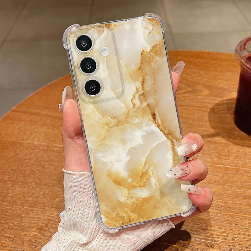 Colorful Marble Pattern Clear Phone Case For Samsung Galaxy A57 A37 A17 A56 A36 A55 A35 A26 A16 A25 A15 A54 Soft Silicone Cover