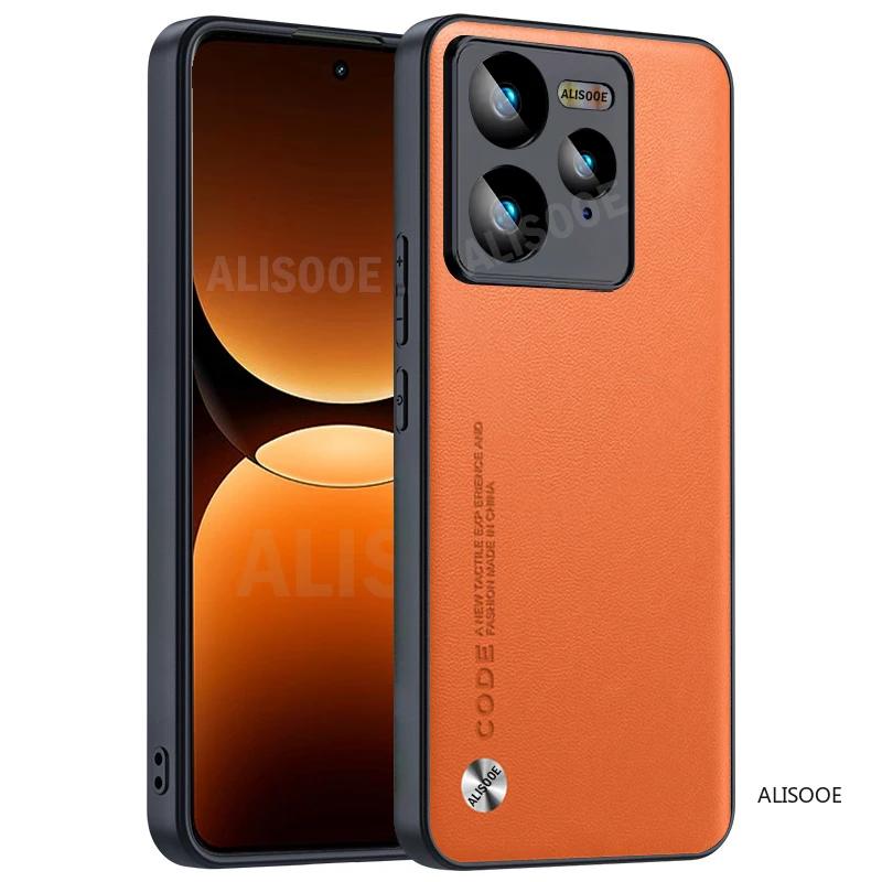 

Противоударный чехол для Realme GT 7 Pro / GT 7 Чехол Роскошная текстура волокна PU-кожа Защита телефона Funda для Realme GT7 Pro Capa for Realme GT 7 Pro оранжевый