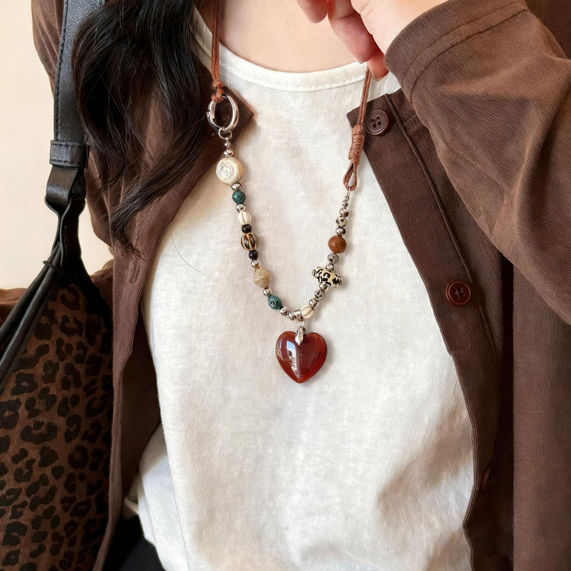 

Minimalist Necklace For Women Collar Chain For Women Design Trending Online One Size червоний