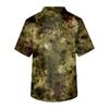 Men's Printing Short Sleeve V-neck Working Blouse Chest Pocket Carer Top