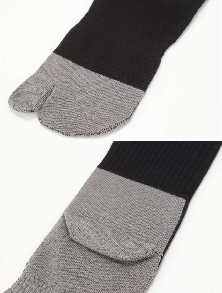 WIOIW Tabi for and Set of 4 Men's Two-Toe Socks, Cotton, Sports, Commuting, School,