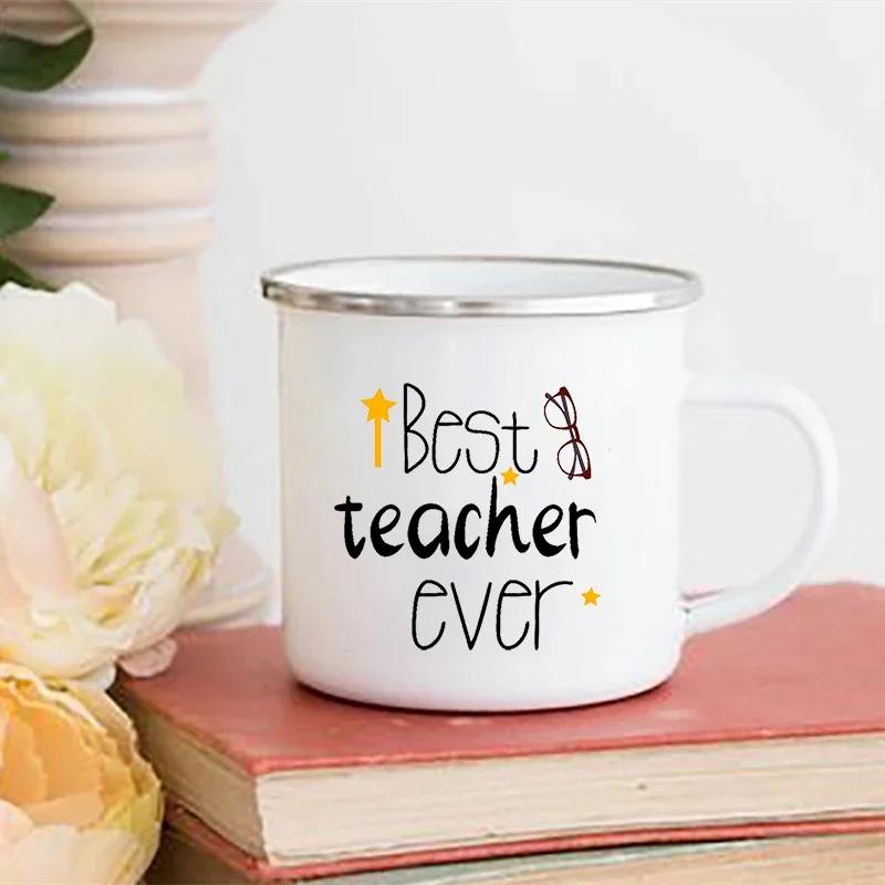 Teacher Mode Off Print Enamel Mug Cup for Coffee Original Coffee Cups Drinkware Unusual Mugs Personalized Funny Beer Travel Cute