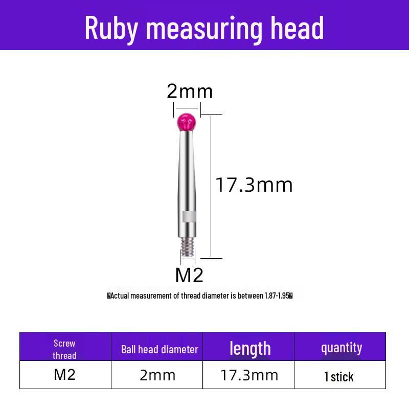

Ruby Tip Dial Indicator Measuring Head Probe