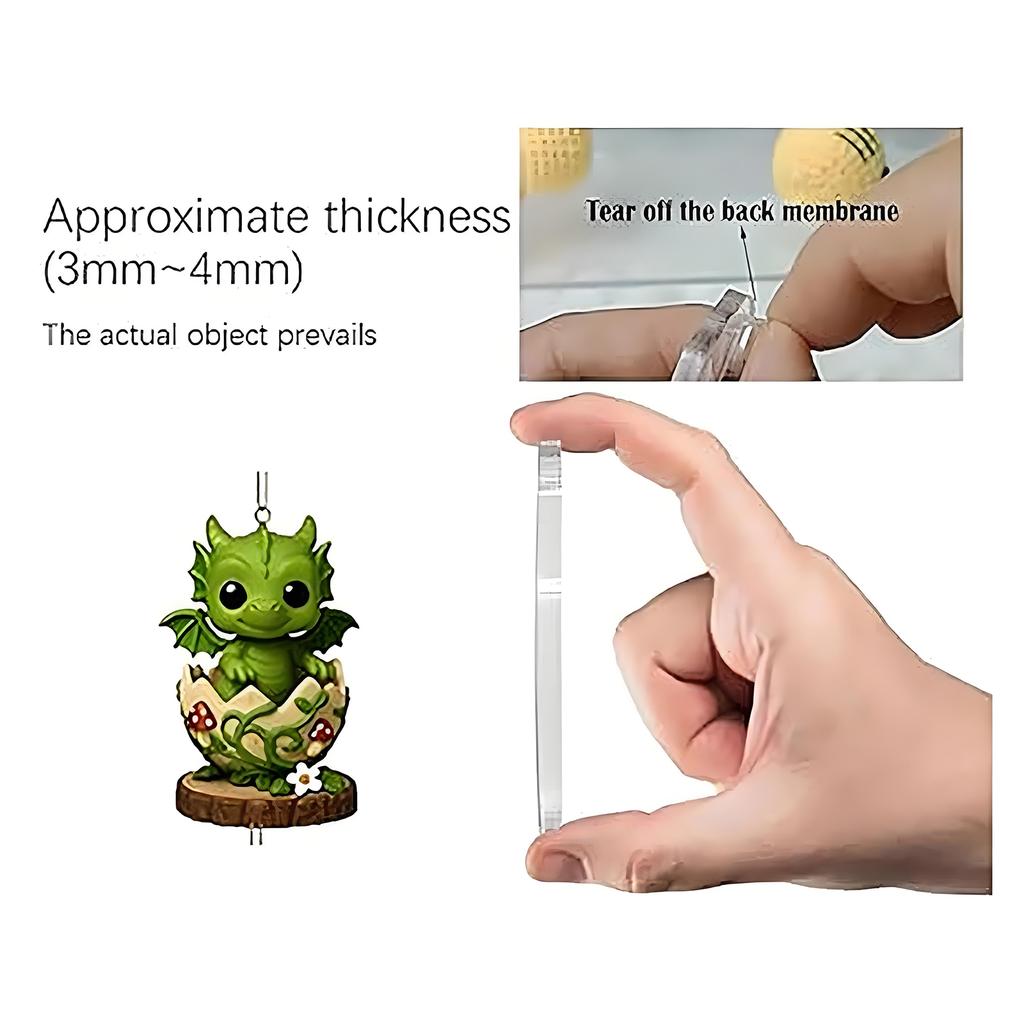 2025 Random Box Dragon in The Forest Advent Calendar Christmas Ornament with Unique Dragon Pendants Mystery Box for Adults Kids