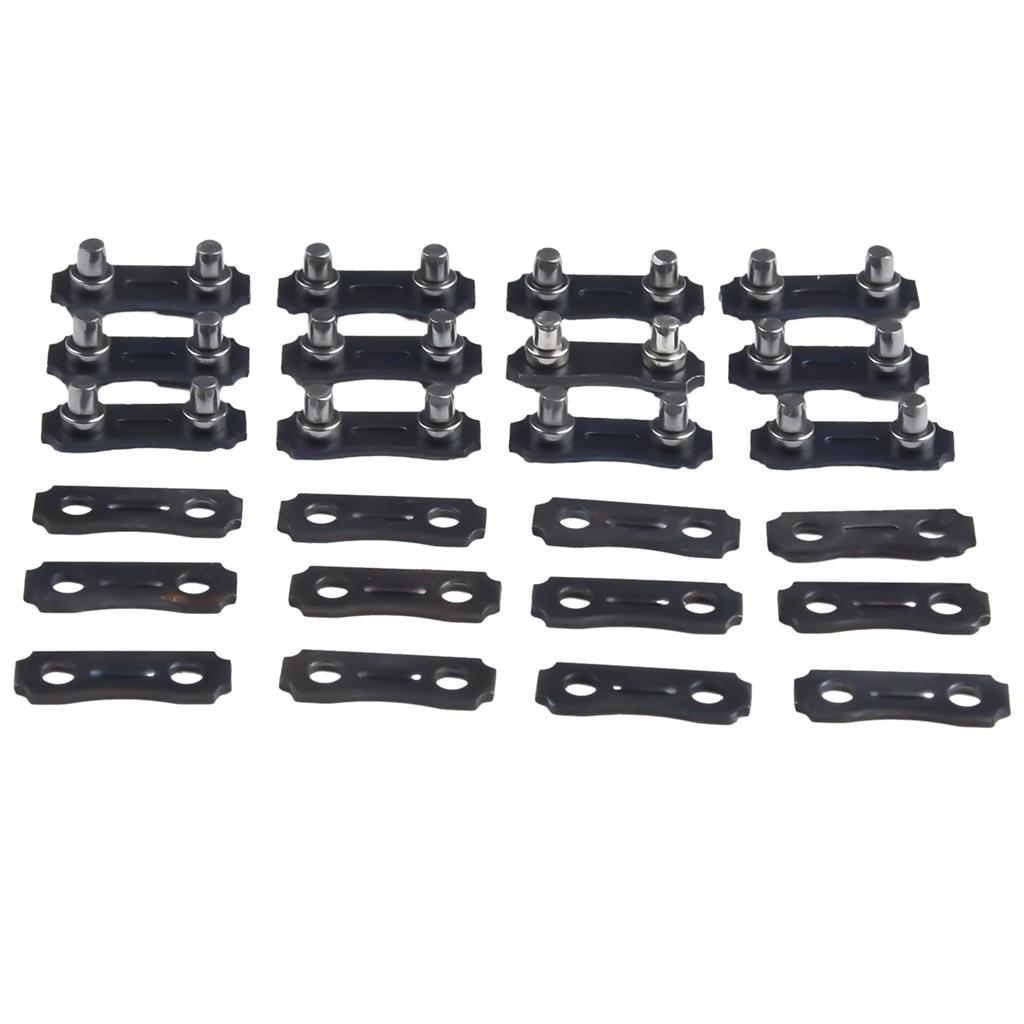 12 Sets Chainsaw Chain Repair Kits Heavy Duty 3/8LP Pitch 050 Inch Links Tie Straps for Chainsaw Chain Parts Replacement